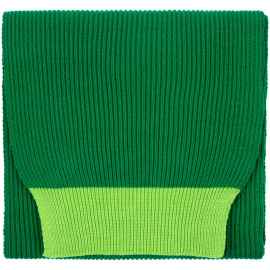 Шарф Snappy, зеленый с салатовым, Цвет: салатовый, Размер: 24х140 см