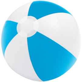 Надувной пляжный мяч Cruise, голубой с белым, Цвет: голубой, Размер: диаметр 21 см