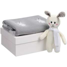 Набор детский с зайками Beastie Toys, серый, Цвет: серый, Размер: 25х22х10 см