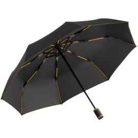 Зонт складной AOC Mini с цветными спицами, желтый, Цвет: желтый, Размер: длина 57 см