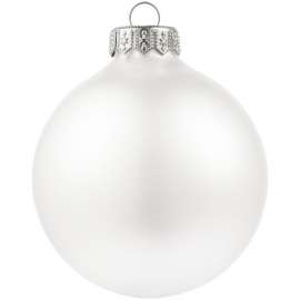 Елочный шар Gala Night Matt в коробке с тиснением, белый, 8 см, Цвет: белый, Размер: диаметр шара: 8 с