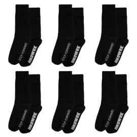Набор из 6 пар носков Hard Work Black, размер 38-41, Размер: 38-41