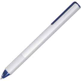 Ручка шариковая PF One, серебристая с синим, Цвет: синий, серебристый, Размер: длина 14 см