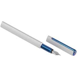 Ручка перьевая PF One, серебристая с синим, Цвет: синий, серебристый, Размер: длина 14 см