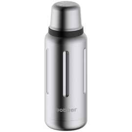 Термос Flask 1000, вакуумный, стальной матовый, Цвет: стальной, Объем: 100, Размер: диаметр дна 9,4 см, высота 28 см