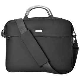 Конференц-сумка 'Prestige' c шильдом, черный, 35x5,5x27,5 см, микрофибра, Цвет: Чёрный