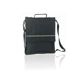 Конференц-сумка MILAN, черный, 32 х 24 x 4 см,  100% полиэстер 600D, Цвет: Чёрный