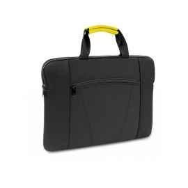 Конференц-сумка XENAC, черный/желтый, 38 х 27 см, 100% полиэстер, Цвет: желтый