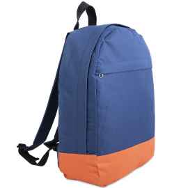 Рюкзак 'URBAN',  темно-синий/оранжевый, 39х27х10 cм, полиэстер 600D, Цвет: синий, оранжевый