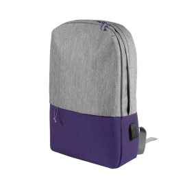 Рюкзак 'Beam', серый/фиолетовый, 44х30х10 см, ткань верха: 100% полиамид, подкладка: 100% полиэстер, Цвет: серый, фиолетовый, Размер: 40*30*10 см