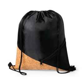 Рюкзак 'Flicken', черный, 34x42 см, осн ткань: 100% полиэстер 210D, доп.ткань100% пробка, Цвет: Чёрный