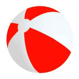 Мяч надувной 'ЗЕБРА',  красный, 45 см, ПВХ, Цвет: красный, белый