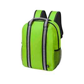 Рюкзак 'FABAX', ярко-зеленый, 38 x 28 x 12  см, 100% переработанный полиэстер 600D, Цвет: серый