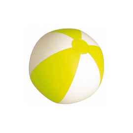 SUNNY Мяч пляжный надувной, бело-желтый, 28 см, ПВХ, Цвет: белый, желтый