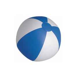 SUNNY Мяч пляжный надувной, бело-синий, 28 см, ПВХ, Цвет: белый, синий
