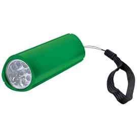 Фонарь треугольный (9 LED), зеленый, 9,7х3 см, металл, лазерная гравировка, Цвет: зеленый