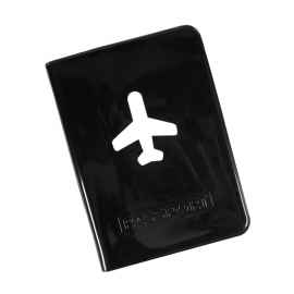 Обложка для паспорта 'Flight' 10 x 13,8 см, ПВХ, черный, Цвет: Чёрный