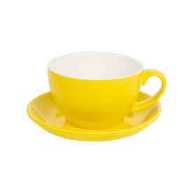 Чайная/кофейная пара CAPPUCCINO, желтый, 260 мл, фарфор, Цвет: желтый