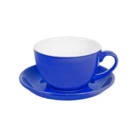 Чайная/кофейная пара CAPPUCCINO, синий, 260 мл, фарфор, Цвет: синий