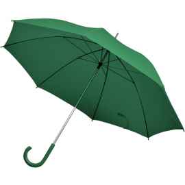 Зонт-трость с пластиковой ручкой, механический, зеленый, D=103 см, 100% полиэстер, Цвет: зеленый
