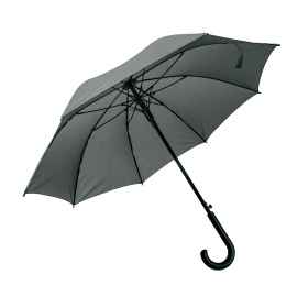 Зонт-трость ANTI WIND, полуавтомат, пластиковая ручка, темно-серый, D=103 см, Цвет: темно-серый