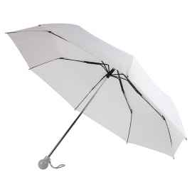 Зонт складной FANTASIA, механический, белый с серой ручкой, Цвет: белый, серый