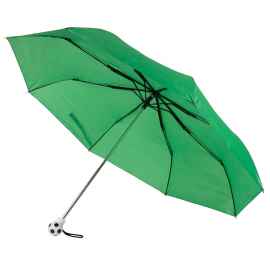 Зонт складной FOOTBALL, механический, зеленый, Цвет: зеленый