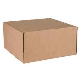 Коробка подарочная BOX, размер 20,5*21* 11см, картон МГК бур., самосборная, Цвет: коричневый