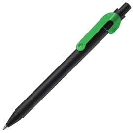 SNAKE, ручка шариковая, зеленый, черный корпус, металл, Цвет: зеленый, черный