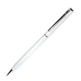 SLIM, ручка шариковая, белый/хром, металл, Цвет: белый, серебристый