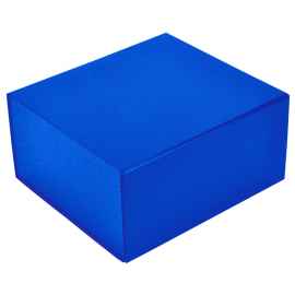 Коробка  подарочная складная ,  синий, 22 x 20 x 11 cm,  кашированный картон,  тиснение, шелкография, Цвет: синий