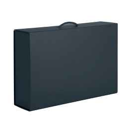 Коробка складная подарочная, 37x25x10cm, кашированный картон, черный, Цвет: Чёрный