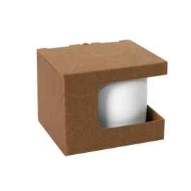 Коробка для кружек 23504, 26701, размер 12,3х10,0х9,2 см, микрогофрокартон, коричневый, Цвет: коричневый