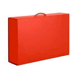 Коробка складная подарочная, 37x25x10cm, кашированный картон, красный, Цвет: красный