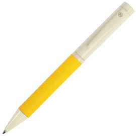 PROVENCE, ручка шариковая, хром/желтый, металл, PU, Цвет: желтый