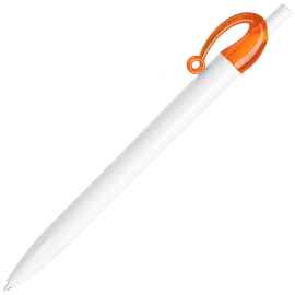 JOCKER, ручка шариковая, оранжевый/белый, пластик, Цвет: белый, оранжевый