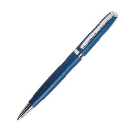 PEACHY, ручка шариковая, синий/хром, алюминий, пластик, Цвет: синий