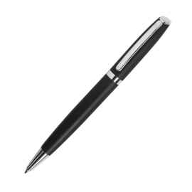 PEACHY, ручка шариковая, черный/хром, алюминий, пластик, Цвет: Чёрный