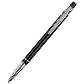 SHAPE, ручка шариковая, черный/хром, анодированный алюминий/пластик, Цвет: Чёрный
