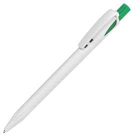 Ручка шариковая TWIN WHITE, белый/зеленый, пластик, Цвет: белый, зеленый
