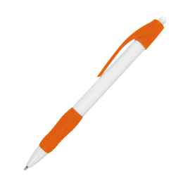 N4, ручка шариковая с грипом, белый/оранжевый, пластик, Цвет: белый, оранжевый