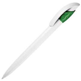 GOLF, ручка шариковая, зеленый/белый, пластик, Цвет: белый, зеленый