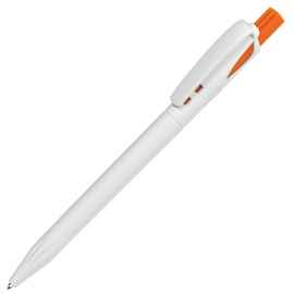 TWIN, ручка шариковая, оранжевый/белый, пластик, Цвет: белый, оранжевый