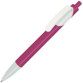 TRIS, ручка шариковая, розовый корпус/белый, пластик, Цвет: розовый, белый