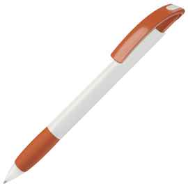 NOVE, ручка шариковая с грипом, оранжевый/белый, пластик, Цвет: белый, оранжевый