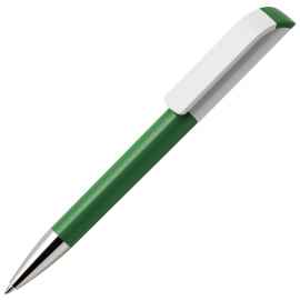 Ручка шариковая TAG, зеленый корпус/белый клип, пластик, Цвет: зеленый