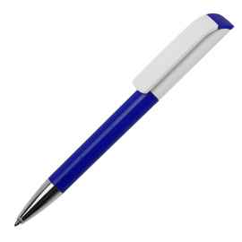Ручка шариковая TAG, синий корпус/белый клип, пластик, Цвет: синий