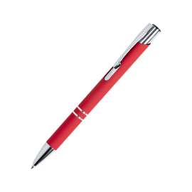 ZROMEN, ручка шариковая, красный, металл, софт-покрытие, Цвет: красный