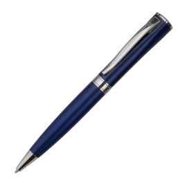 WIZARD CHROME, ручка шариковая, темно-синий/хром, металл, Цвет: тёмно-синий