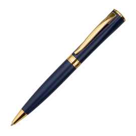 WIZARD GOLD, ручка шариковая, темно-синий/золотистый, металл, Цвет: тёмно-синий